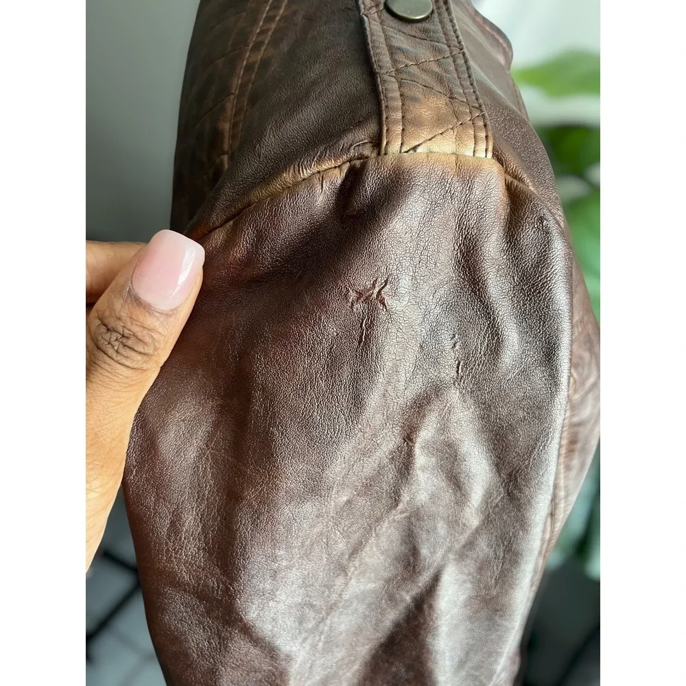 Maurices Size L Faux Leather Moto Jacket